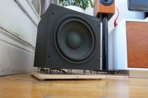 subwoofer in apartment