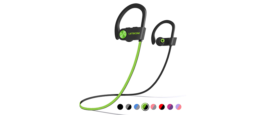 LETSCOM Bluetooth Headphones IPX7