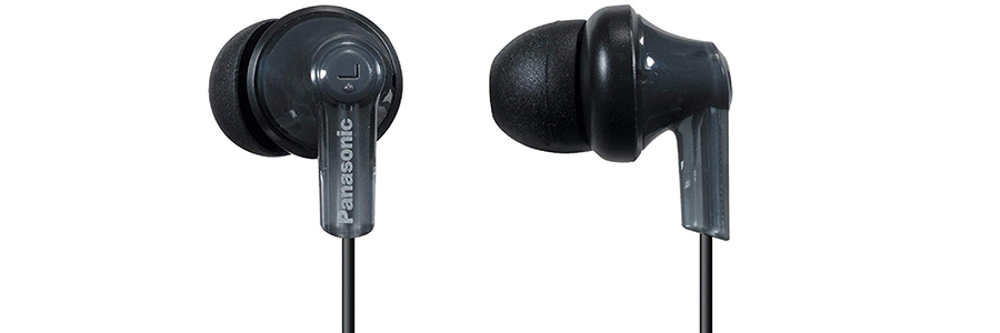 Panasonic RP-HJE120-K ErgoFit In-Ear Earbud Headphones