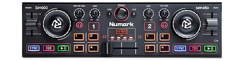 Numark DJ2GO2 | Ultra Portable Two Channel DJ Controller