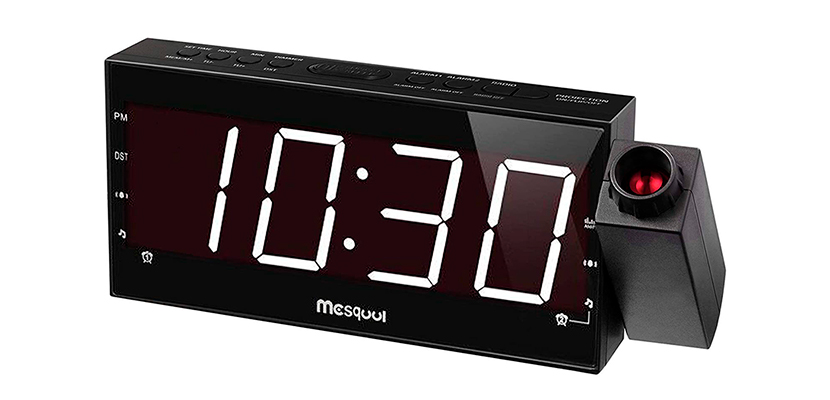 Mesqool Projection Alarm Clock for Bedroom